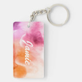 Abstrakte Aquarellfarben, handgemalt 3 Schlüsselanhänger (Rückseite)