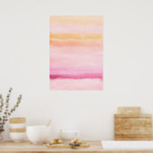 Abstrakte Aquarellfarben, handgemalt 4 Poster (Küche)