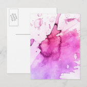 Abstrakte Aquarellfarben, handgemalt 5 Postkarte (Vorne/Hinten)
