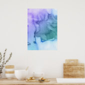 Abstrakte Aquarellfarben, handgemalt 6 Poster (Küche)