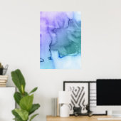 Abstrakte Aquarellfarben, handgemalt 6 Poster (Heimbüro)