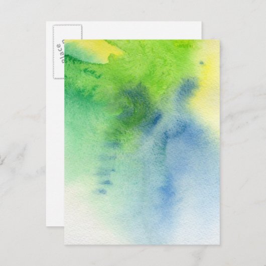 Abstrakte Aquarellfarben, handgemalt 8 Postkarte (Vorne/Hinten)