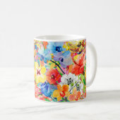 Abstrakte Aquarellfarben, handgemalt mit m Kaffeetasse (VorderseiteRechts)