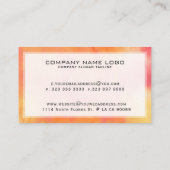 Abstrakte Aquarellfarben Hintergrund Orange & Gelb Visitenkarte (Rückseite)