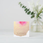 Abstrakte Aquarellfarben-Lash-Erweiterungen in gol Quadratische Visitenkarte (Stehend Vorderseite)