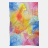 Abstrakte Aquarellfarben - leuchtende Farben Geschirrtuch (Vertikal)