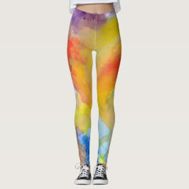 Abstrakte Aquarellfarben - leuchtende Farben Leggings