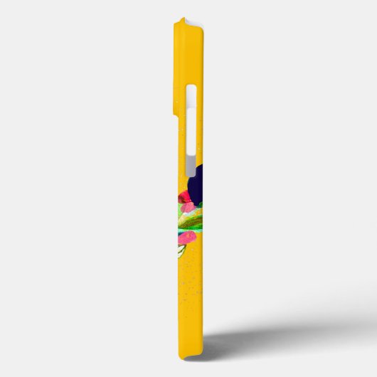 Abstrakte Aquarellfarben mit Blumen Case-Mate iPhone Hülle (Rückseite / Links)