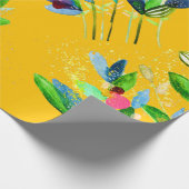 Abstrakte Aquarellfarben mit Blumen Geschenkpapier (Ecke)