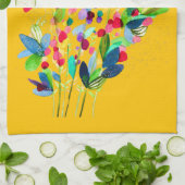 Abstrakte Aquarellfarben mit Blumen Geschirrtuch (Gefaltet)