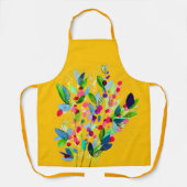 Abstrakte Aquarellfarben mit Blumen Schürze (Vorderseite)
