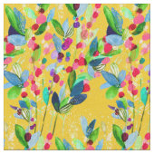 Abstrakte Aquarellfarben mit Blumen Stoff (Nahaufnahme)