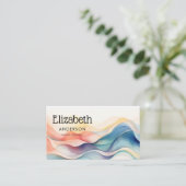 Abstrakte Aquarellfarben Mode Modern Visitenkarte (Stehend Vorderseite)