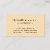 Abstrakte Aquarellfarben Mode Modern Visitenkarte (Rückseite)