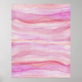 Abstrakte Aquarellfarben Pink Layers Kunstkunst Poster (Vorne)