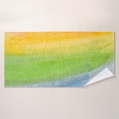 Abstrakte Aquarellfarben-Regenbogenfarben Hintergr Badehandtuch (Badehandtuch)