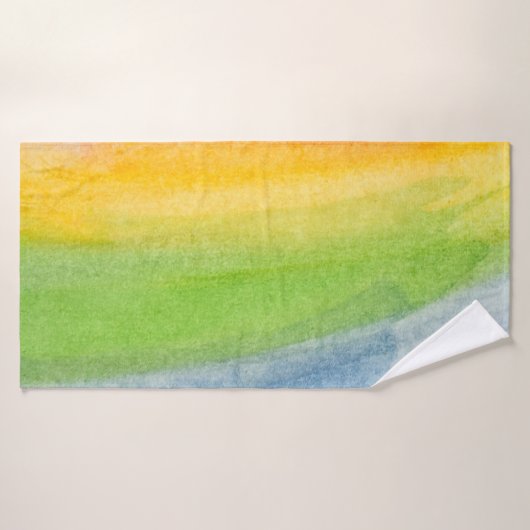 Abstrakte Aquarellfarben-Regenbogenfarben Hintergr Badehandtuch (Badehandtuch)