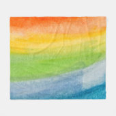 Abstrakte Aquarellfarben-Regenbogenfarben Hintergr Fleecedecke (Vorderseite (Horizontal))