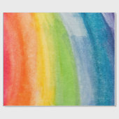 Abstrakte Aquarellfarben-Regenbogenfarben Hintergr Geschenkpapier (Flach)