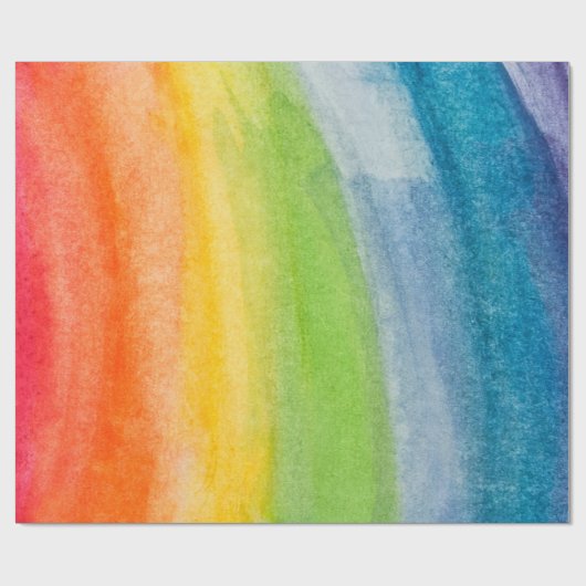 Abstrakte Aquarellfarben-Regenbogenfarben Hintergr Geschenkpapier (Flach)