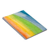 Abstrakte Aquarellfarben-Regenbogenfarben Hintergr Notizblock (Rechte Seite)