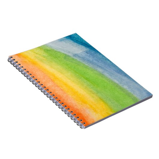 Abstrakte Aquarellfarben-Regenbogenfarben Hintergr Notizblock (Rechte Seite)