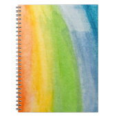 Abstrakte Aquarellfarben-Regenbogenfarben Hintergr Notizblock (Vorderseite)