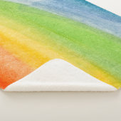 Abstrakte Aquarellfarben-Regenbogenfarben Hintergr Sherpadecke (3/4)