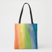 Abstrakte Aquarellfarben-Regenbogenfarben Hintergr Tasche (Vorderseite)