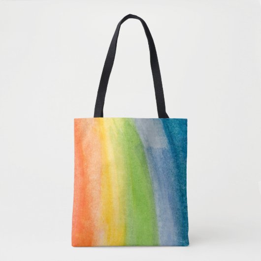 Abstrakte Aquarellfarben-Regenbogenfarben Hintergr Tasche (Vorderseite)