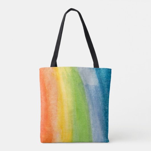 Abstrakte Aquarellfarben-Regenbogenfarben Hintergr Tasche (Rückseite)