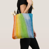 Abstrakte Aquarellfarben-Regenbogenfarben Hintergr Tasche (Von Nahem)