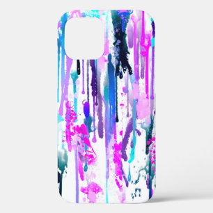 Abstrakte Aquarellfarben Tropfen Blau Türkis Rosa Case-Mate iPhone Hülle