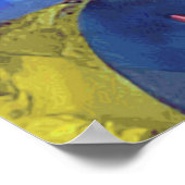 Abstrakte Aquarellfarben - viele Farben Räume Desi Poster (Ecke)