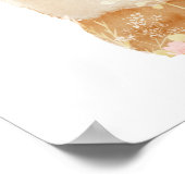 Abstrakte Aquarellfarben-Wildblumen Poster (Ecke)