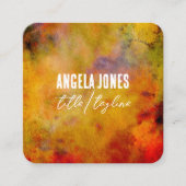 abstrakte Aquarellfärbung nach Maß Quadratische Visitenkarte (Vorderseite)