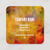 abstrakte Aquarellfärbung nach Maß Quadratische Visitenkarte (Rückseite)