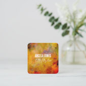 abstrakte Aquarellfärbung nach Maß Quadratische Visitenkarte (Stehend Vorderseite)