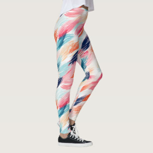 Abstrakte AquarellFedern Leggings