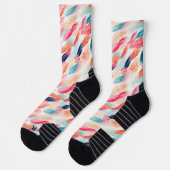 Abstrakte AquarellFedern Socken (Links)