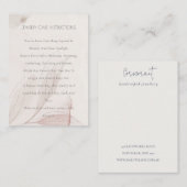 Abstrakte Aquarellfolien Schmuckpflege Visitenkarte (Vorne/Hinten)