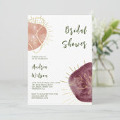 Abstrakte Aquarellform Bridal Showe Einladung (Stehend Vorderseite)