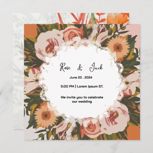 Abstrakte Aquarellform Bridal Showe Save The Date (Vorne/Hinten)