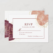 Abstrakte Aquarellform Hochzeitsriss (Vorne/Hinten)