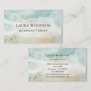 Abstrakte Aquarellformen Akupunkteur Visitenkarte