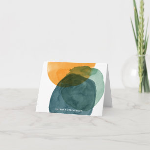 Abstrakte Aquarellformen Aquamarin Blau Personalis