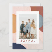 Abstrakte Aquarellformen Boho Foto Feiertagskarte (Vorderseite)