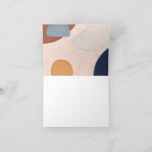 Abstrakte Aquarellformen Boho Foto Feiertagskarte (Innenseite)