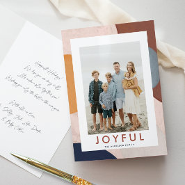 Abstrakte Aquarellformen Boho Foto Feiertagskarte