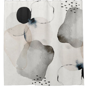 Abstrakte Aquarellformen Duschvorhang